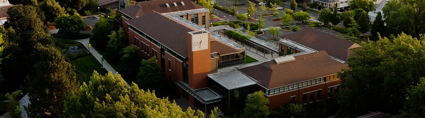 image of the college of education building aerial view