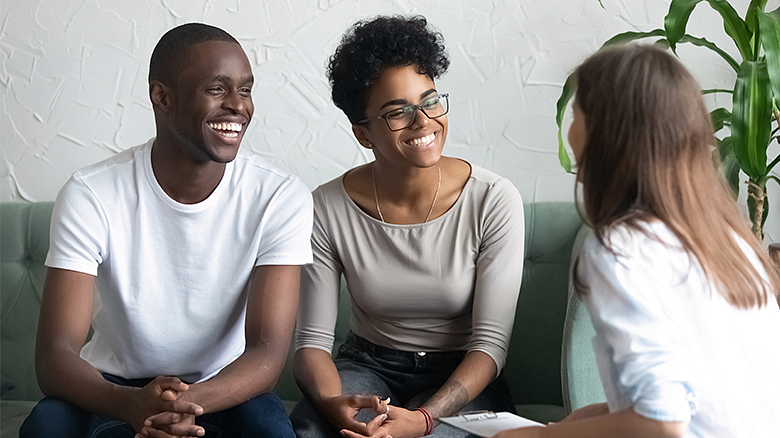 students in couples counseling lab