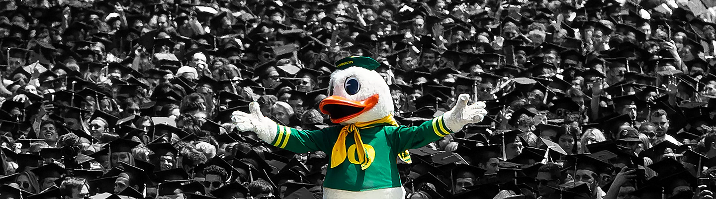 UO Duck congratulations to graduates