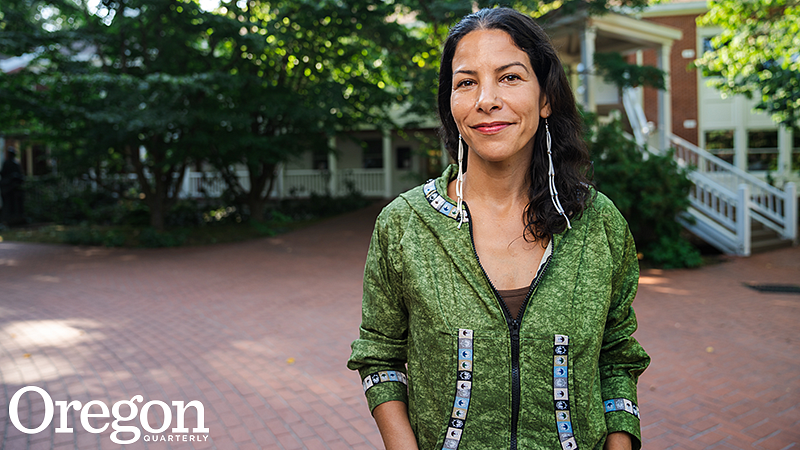 Leilani Sabzalian, PhD in COE Lokey courtyard