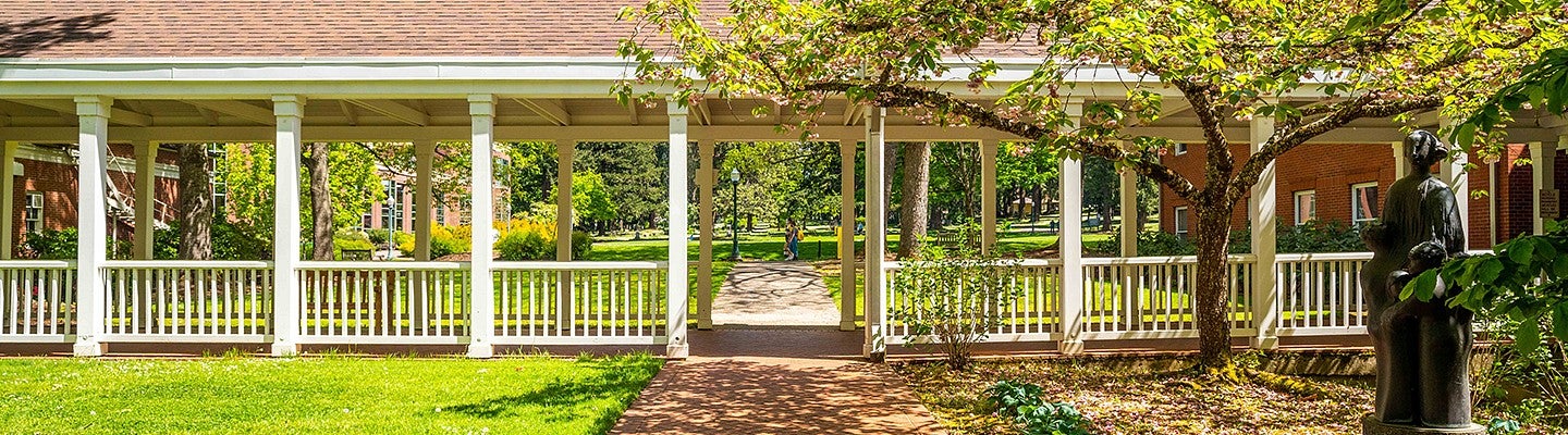 image of Lokey education hallway exterior