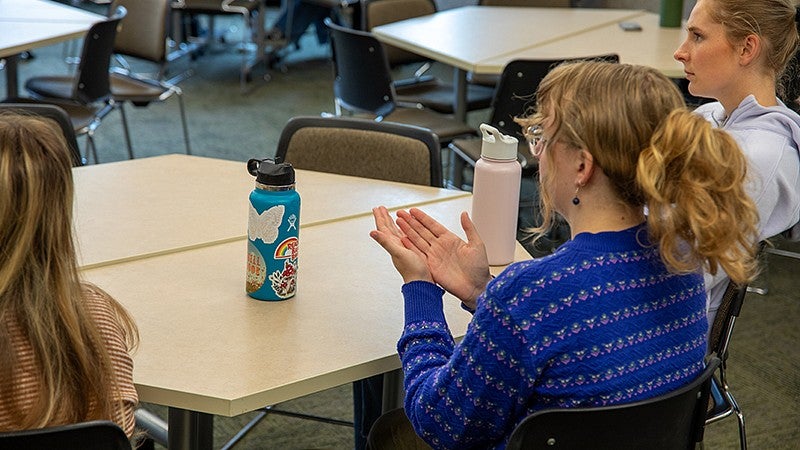 ASL students in classroom