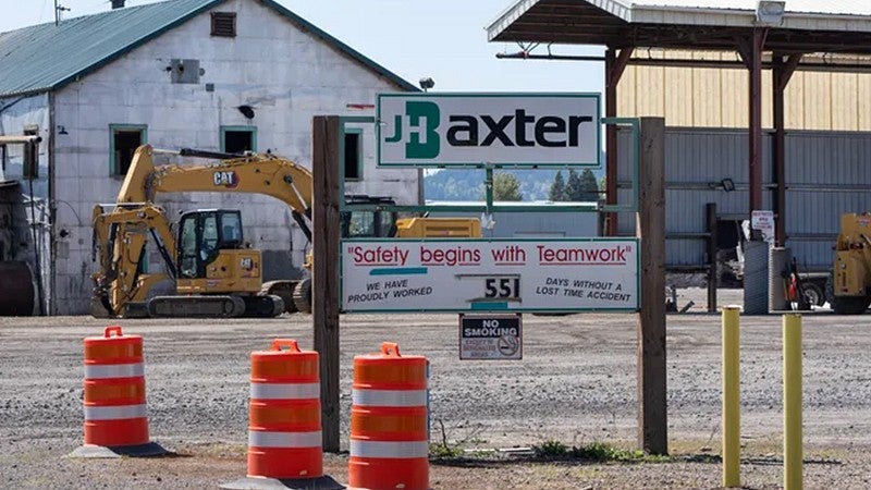 Baxter, Eugene company sign in front of office building