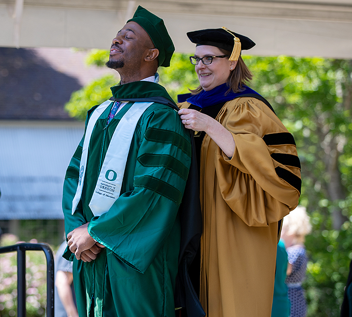 Emily Tanner-Smith with new College of Education graduate 2025