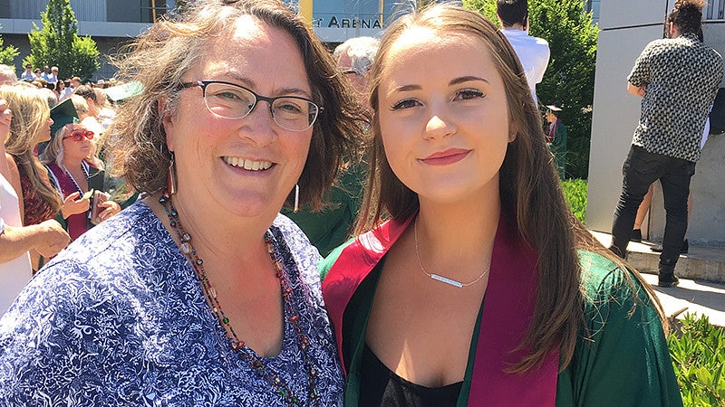 Teresa with Daughter Mary Osborne University of Oregon Graduation 2019