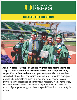 Impact newsletter cover for Summer 2026