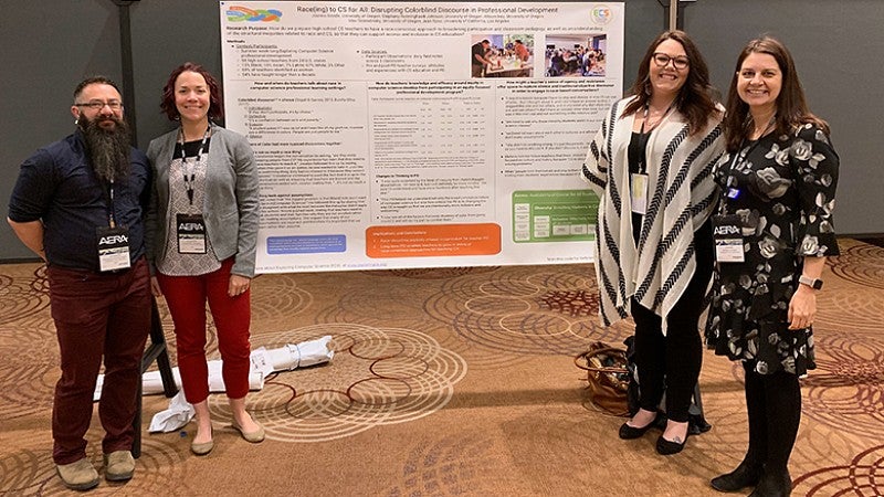 University of Oregon College of Education CSSE students presenting at AERA