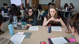 Students at the Ballmer Institute prepare for a career helping young people navigate life. (Photo by Andy Nelson)