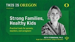 This is Oregon Podcast cover thumbnail featuring Beth Stormshak