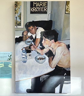 Ava Murakami artwork in the SAS office at the COE