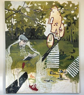 Ava Murakami artwork in the SAS office at the COE