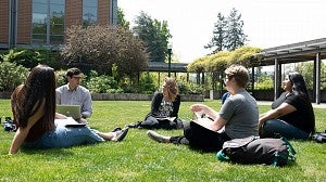 Group of students on HEDCO lawn