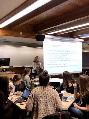 University of Oregon College of Education CDS Professor with students University of Oregon College of Education CDS Professor with students