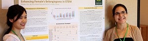 University of Oregon College of Education research students presenting STEM poster