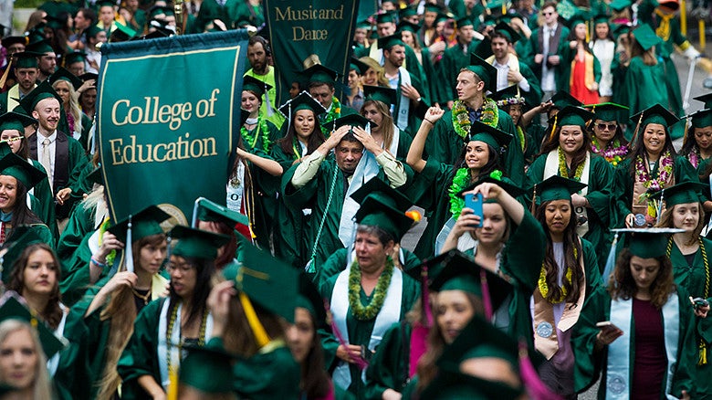 College of Education graduate parade