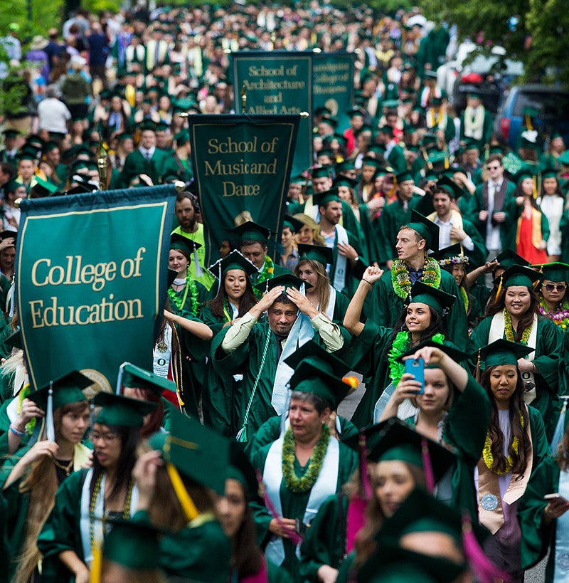 College of Education graduate parade