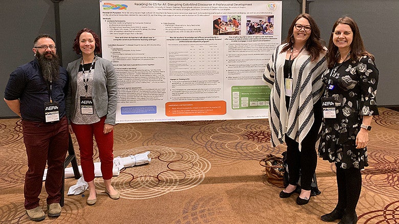 University of Oregon College of Education CSSE students presenting at AERA