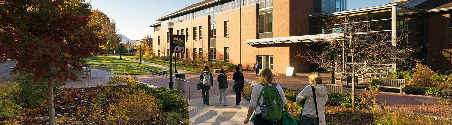 Students walking in front of HEDCO